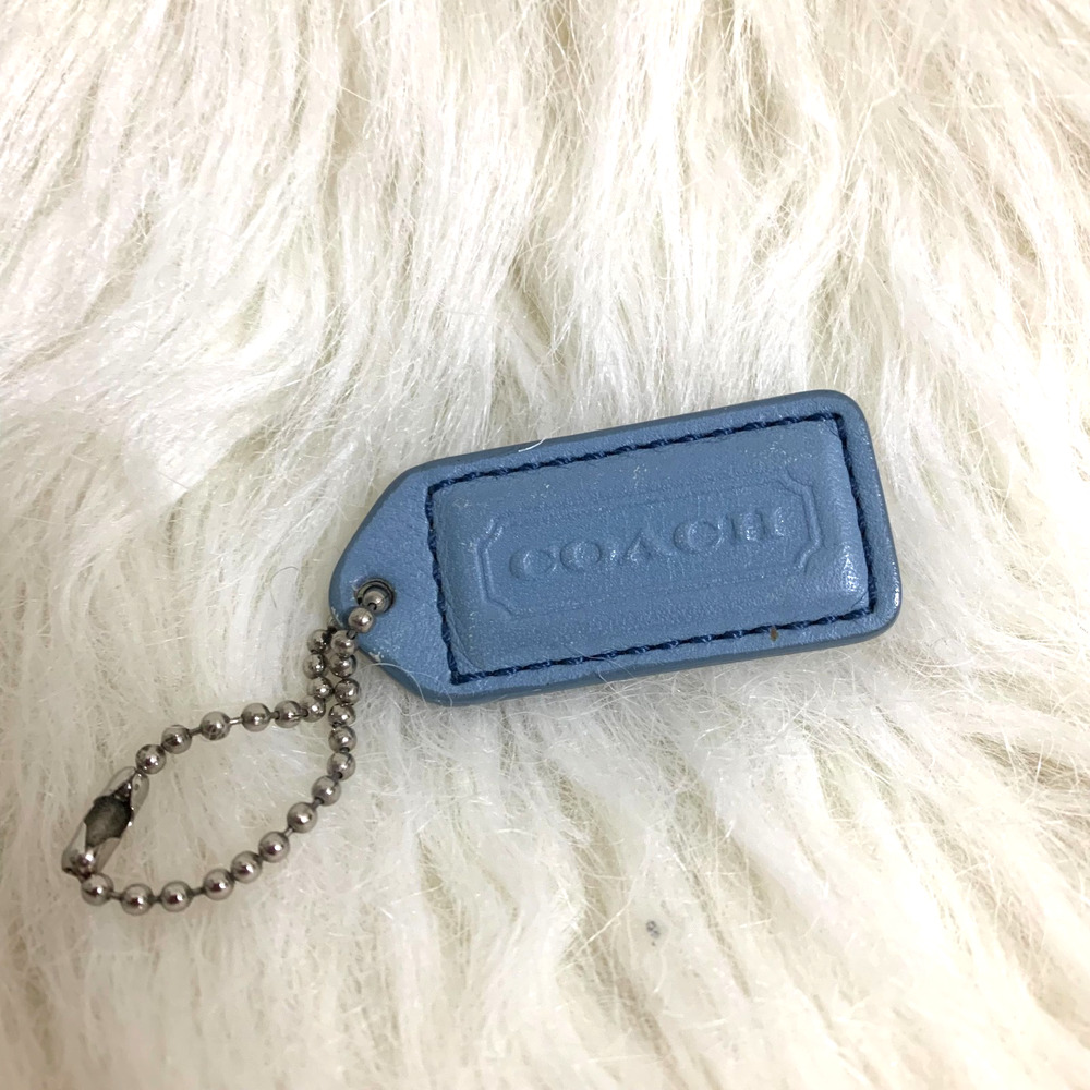 Authentic COACH Baby Boy Blue 2" Lozenge Hang Tag Purse Charm Fob H69